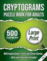 Cover image for Cryptograms Puzzle Book For Adults