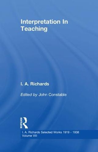 Cover image for Interpretation In Teaching V 8