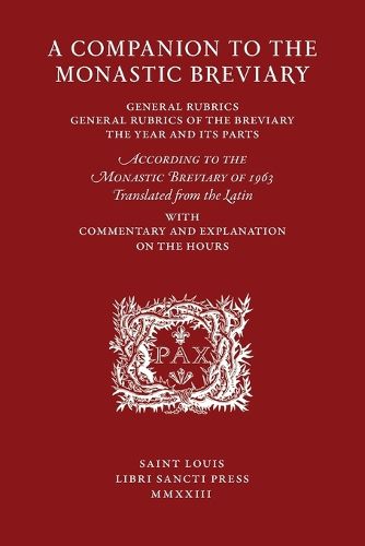 Cover image for A Companion to the Monastic Breviary
