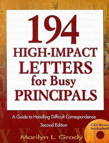 Cover image for 194 High-impact Letters for Busy Principals: A Guide to Handling Difficult Correspondence