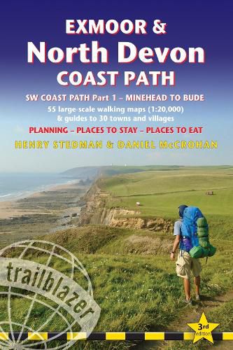 Exmoor & North Devon Coast Path South West Coast Path Part 1 Minehead To Bude Trailblazer British Walking Guide Pra