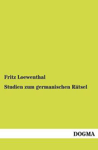 Cover image for Studien zum germanischen Ratsel
