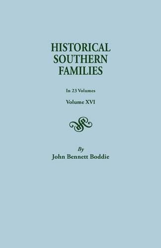 Cover image for Historical Southern Families