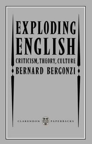 Cover image for Exploding English: Criticism, Theory, Culture