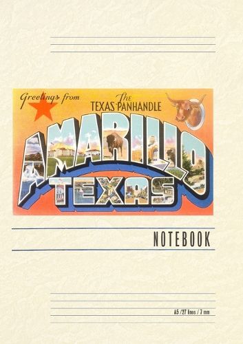 Cover image for Vintage Lined Notebook Greetings from Amarillo, Texas