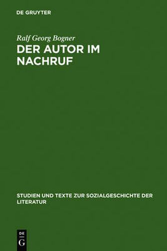 Cover image for Der Autor im Nachruf