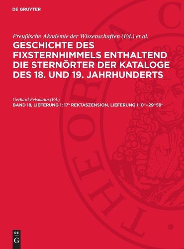 Cover image for 17h Rektaszension, Lieferung 1: 0m-29m59s