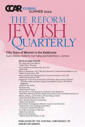 Cover image for CCAR Journal: The Reform Jewish Quarterly: Summer 2022: Fifty Years of Women in the Rabbinate