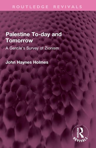 Cover image for Palestine To-day and Tomorrow