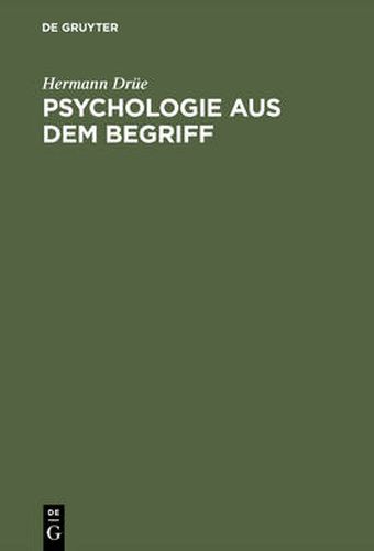 Cover image for Psychologie aus dem Begriff