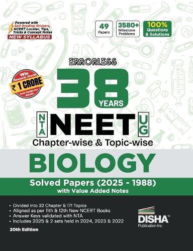 Cover image for Errorless 38 Years Nta Neet (Ug) Chapter-Wise & Topic-Wise Biology Sol