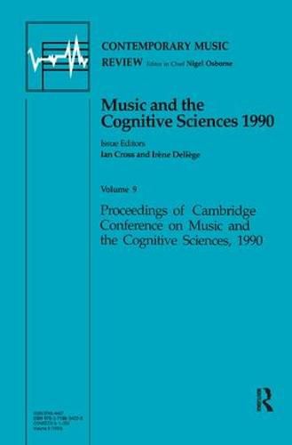 Cover image for Music and the Cognitive Sciences 1990