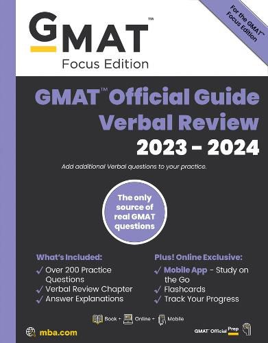 Cover image for GMAT Official Guide Verbal Review 2023: Book + Online Question Bank