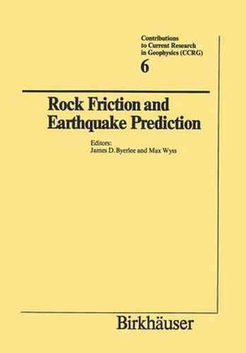 Cover image for Rock Friction and Earthquake Prediction