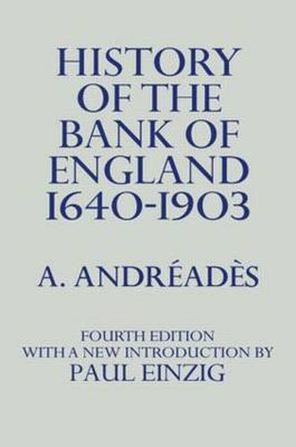 Cover image for History of the Bank of England