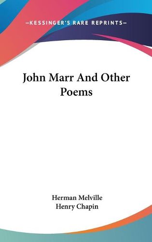 John Marr and Other Poems