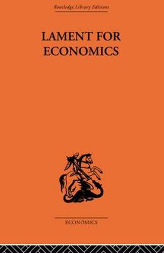 Cover image for Lament for Economics