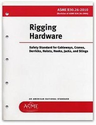 Rigging Hardware: Safety Standardfor Cableways, Cranes, Derricks, Ho Ists, Hooks, Jacks, and Slings