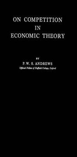 Cover image for On Competition in Economic Theory