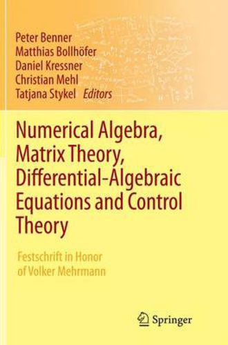 Cover image for Numerical Algebra, Matrix Theory, Differential-Algebraic Equations and Control Theory: Festschrift in Honor of Volker Mehrmann