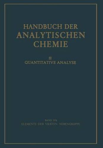 Cover image for Elemente Der Vierten Nebengruppe: Titan - Zirkon - Hafnium - Thorium