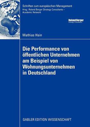 Cover image for Die Performance Von OEffentlichen Unternehmen Am Beispiel Von Wohnungsunternehmen in Deutschland