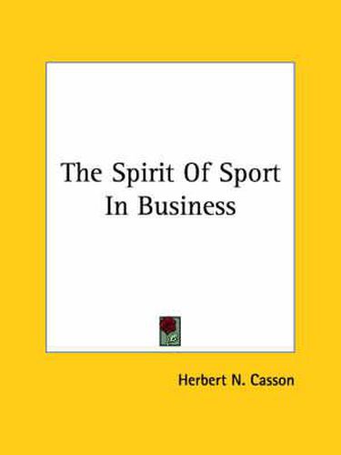 Cover image for The Spirit of Sport in Business