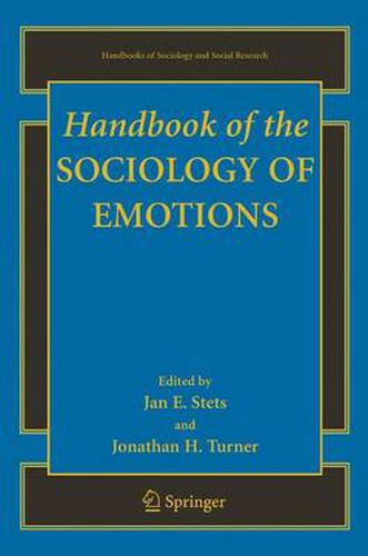 Cover image for Handbook of the Sociology of Emotions