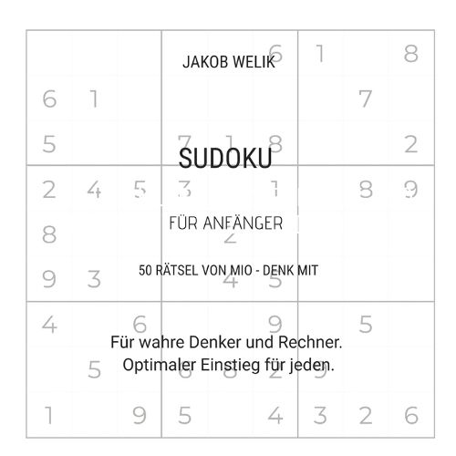 Cover image for Sudoku fuer Anfaenger - 50 Raetsel von Mio - denk mit