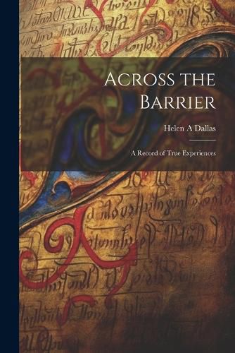 Cover image for Across the Barrier