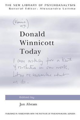 Cover image for Donald Winnicott Today