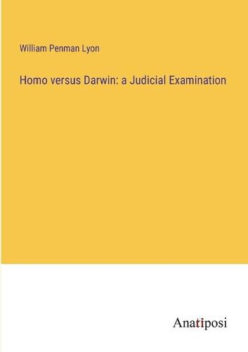 Cover image for Homo versus Darwin