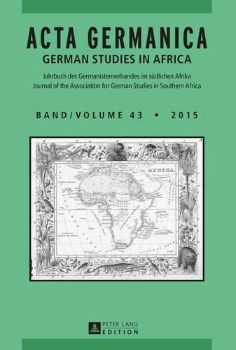 Cover image for ACTA Germanica: German Studies in Africa