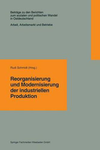 Cover image for Reorganisierung Und Modernisierung Der Industriellen Produktion
