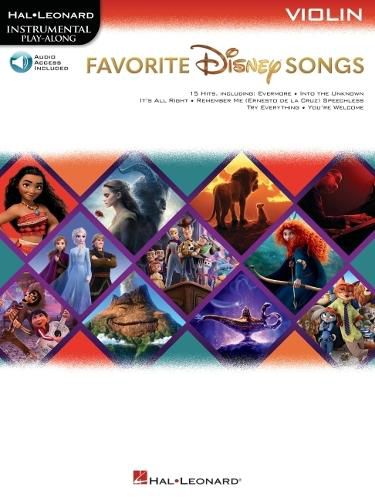 Cover image for Favorite Disney Songs: Instrumental Play-Along for Violin