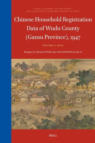 Cover image for Chinese Household Registration Data of Wudu County (Gansu Province), 1947 (Volume 2)