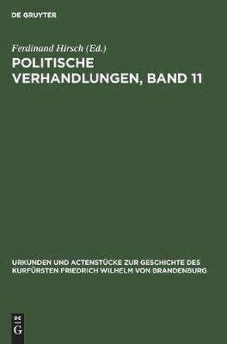 Cover image for Politische Verhandlungen, Band 11