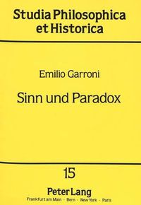 Cover image for Sinn Und Paradox: Die Aesthetik, Keine Fachphilosophie