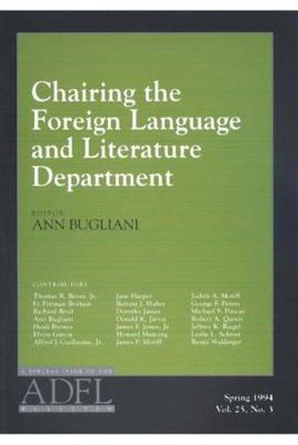 Chairing the Foreign Language and Literature Department, Part 1