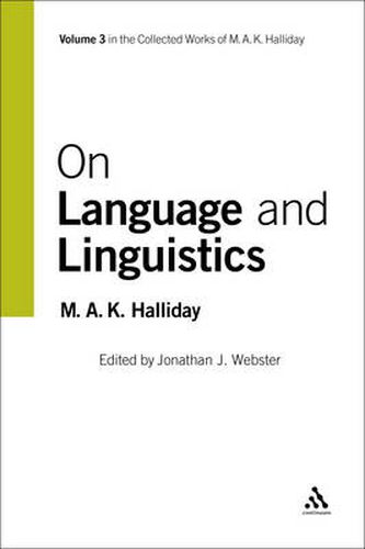 Cover image for On Language and Linguistics: Volume 3