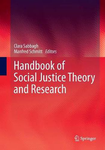 Cover image for Handbook of Social Justice Theory and Research