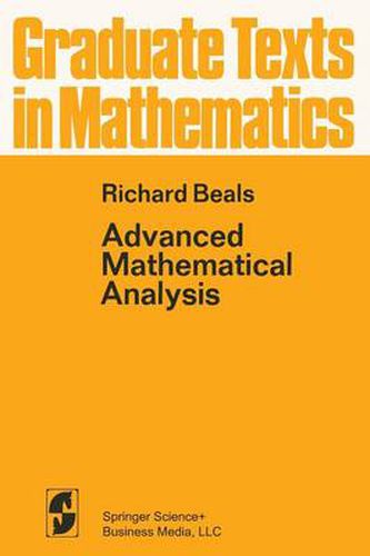 Cover image for Advanced Mathematical Analysis: Periodic Functions and Distributions, Complex Analysis, Laplace Transform and Applications