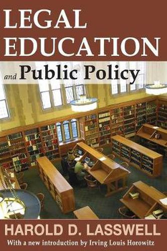 Cover image for Legal Education and Public Policy