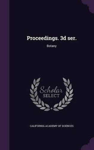 Cover image for Proceedings. 3D Ser.: Botany