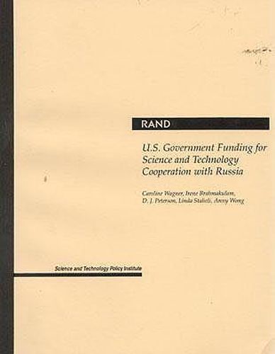 Cover image for U.S. Government Funding for Science and Technology Cooperation with Russia