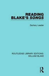 Cover image for Reading Blake's Songs
