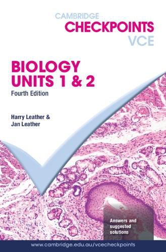 Cambridge Checkpoints VCE Biology Units 1 and 2