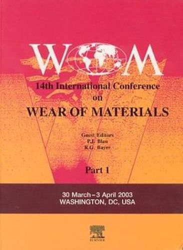 Cover image for Wear of Materials: 14th International Conference