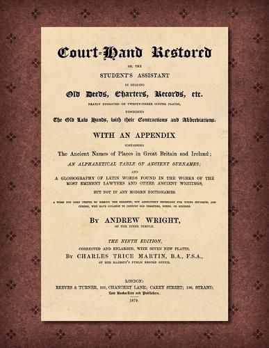 Court-Hand Restored [1879]