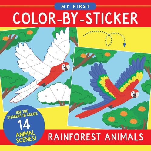 Cover image for My First Color-By-Sticker Book - Rainforest Animals